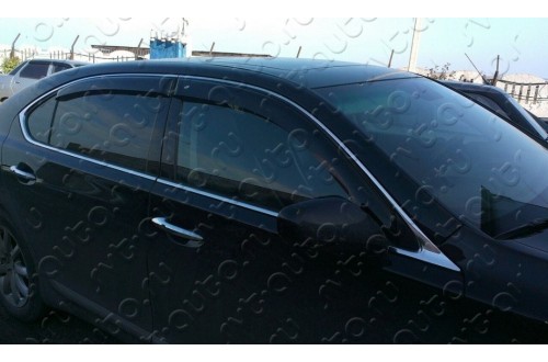 Дефлекторы с хромированным молдингом Lexus LS4 long