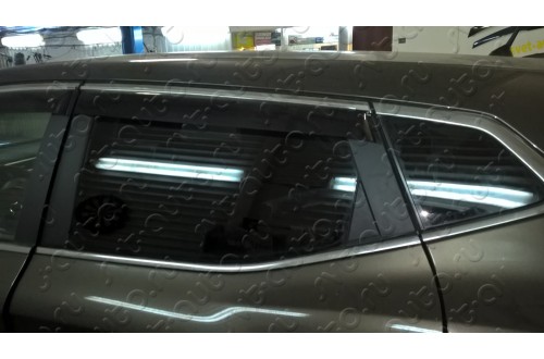 Дефлекторы окон с хромированным молдингом Nissan X-Trail T32 