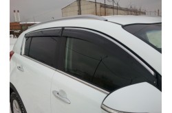 Дефлекторы с хромированным молдингом Kia Sportage 3