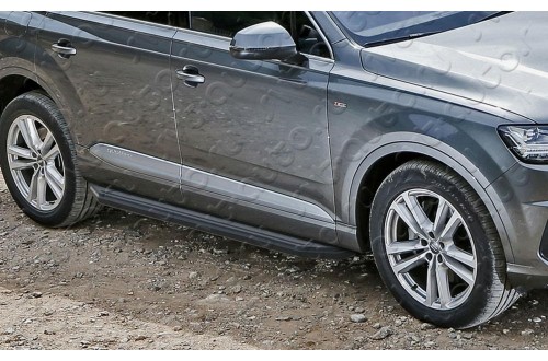 Пороги площадка черные Audi Q7 II