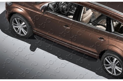Пороги площадка черные Audi Q7