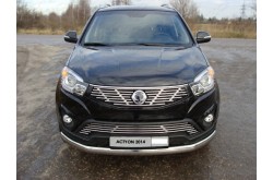 Решетка радиатора Ssang Yong Actyon 2 рестайлинг верхняя 12мм
