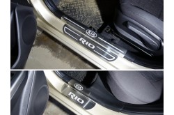 Комплект накладок на пороги Kia Rio 3