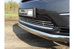 Решетка радиатора Toyota Highlander 2 рестайлинг нижняя 12мм