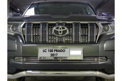 Решетка радиатора Toyota Land Cruiser Prado 150 рестайлинг 2 нижняя 12мм