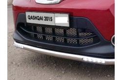 Защита переднего бампера с ДХО Nissan Qashqai  J11 SPB