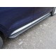 Пороги алюминиевые Slim Line Black Audi Q5 2017