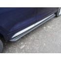 Пороги алюминиевые Slim Line Black Audi Q5 2