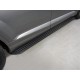 Пороги алюминиевые Slim Line Black Audi Q7