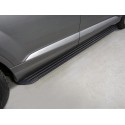 Пороги алюминиевые Slim Line Black Audi Q7