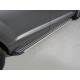 Пороги алюминиевые Slim Line Silver Audi Q7