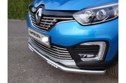 Защита переднего бампера с ДХО Renault Kaptur