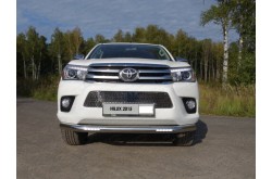 Защита переднего бампера с ДХО Toyota Hilux 8