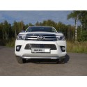 Защита переднего бампера с ДХО Toyota Hilux 8