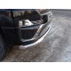 Защита переднего бампера с ДХО Toyota Land Cruiser 200 Executive