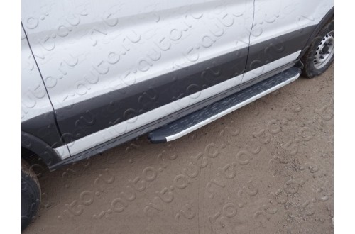 Порог алюминиевый короткий левый Ford Tranzit 2013