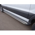 Порог алюминиевый правый Slim Line Silver Ford Tranzit 2013