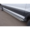 Порог алюминиевый правый Slim Line Silver Ford Tranzit 2013