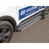 Пороги алюминиевые Slim Line Silver Hyundai Creta