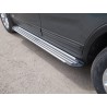 Пороги алюминиевые Slim Line Silver Kia Sorento 2