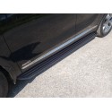 Пороги алюминиевые Slim Line Black Kia Sorento Prime 2018