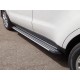 Пороги алюминиевые Slim Line Silver Kia Soul 2017