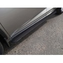 Пороги алюминиевые Slim Line Black Lexus NX200