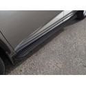 Пороги алюминиевые Slim Line Black Lexus NX300h