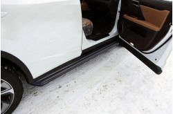 Пороги алюминиевые Slim Line Black Lexus RX