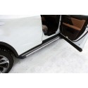 Пороги алюминиевые Slim Line Silver Lexus RX