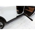 Пороги алюминиевые Slim Line Black Lexus RX F-Sport