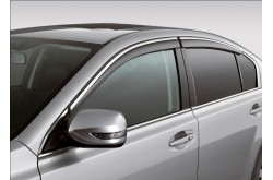 Дефлекторы окон с нержавеющим молдингом Hyundai Elantra 5 седан