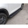 Пороги алюминиевые Slim Line Black Mazda CX-5 2017