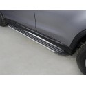 Пороги алюминиевые Slim Line Silver Mitsubishi ASX рестайлинг