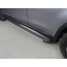 Пороги алюминиевые Slim Line Silver Mitsubishi ASX рестайлинг