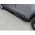 Пороги алюминиевые Slim Line Black Mitsubishi ASX рестайлинг