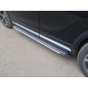 Пороги алюминиевые Slim Line Silver Mitsubishi Eclipse Cross