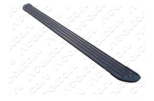 Пороги алюминиевые Slim Line Black Mitsubishi Pajero Sport 2
