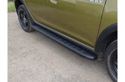 Пороги алюминиевые Renault Sandero Stepway