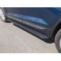 Пороги алюминиевые Slim Line Black Skoda Kodiaq