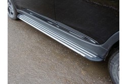 Пороги алюминиевые Slim Line Silver Subaru XV