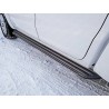 Пороги алюминиевые Slim Line Black Volkswagen Amarok 2016