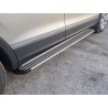 Пороги алюминиевые Slim Line Silver Volkswagen Tiguan 2