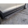 Пороги алюминиевые Slim Line Black Volkswagen Tuguan 2 рестайлинг