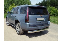 Пороги овальные с проступью Cadillac Escalade 4