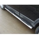 Пороги овальные с накладкой Chevrolet Captiva рестайлинг