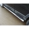 Пороги овальные с накладкой Chevrolet Captiva