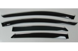 Дефлекторы боковых окон Toyota Avensis 3 хром