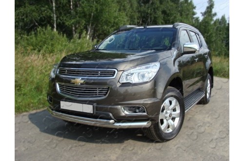 Защита переднего бампера одинарная Chevrolet TrailBlazer