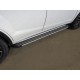 Пороги алюминиевые Slim Line Silver Lifan X60